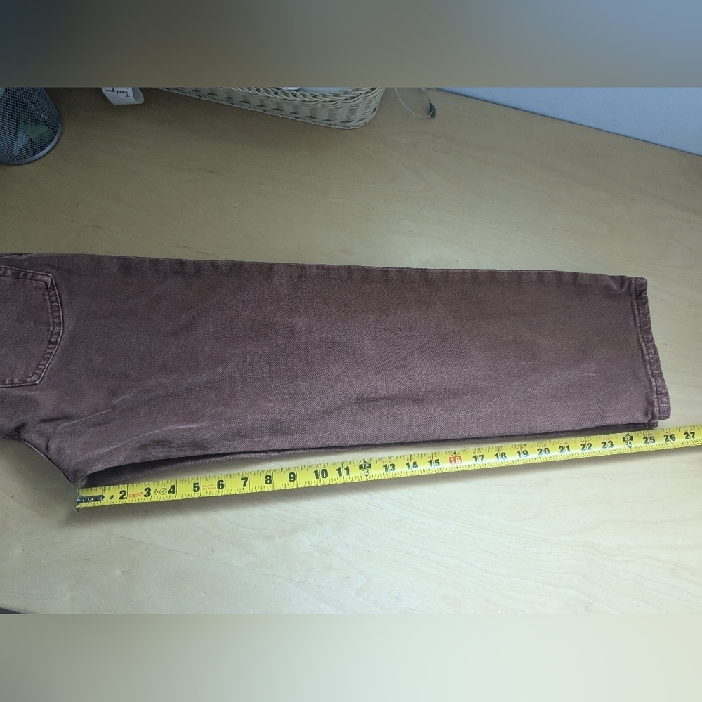 EVERLANE Way-High Curvy Jean - Brown Size 24 Reg Brown High Rise - Picture 14 of 14